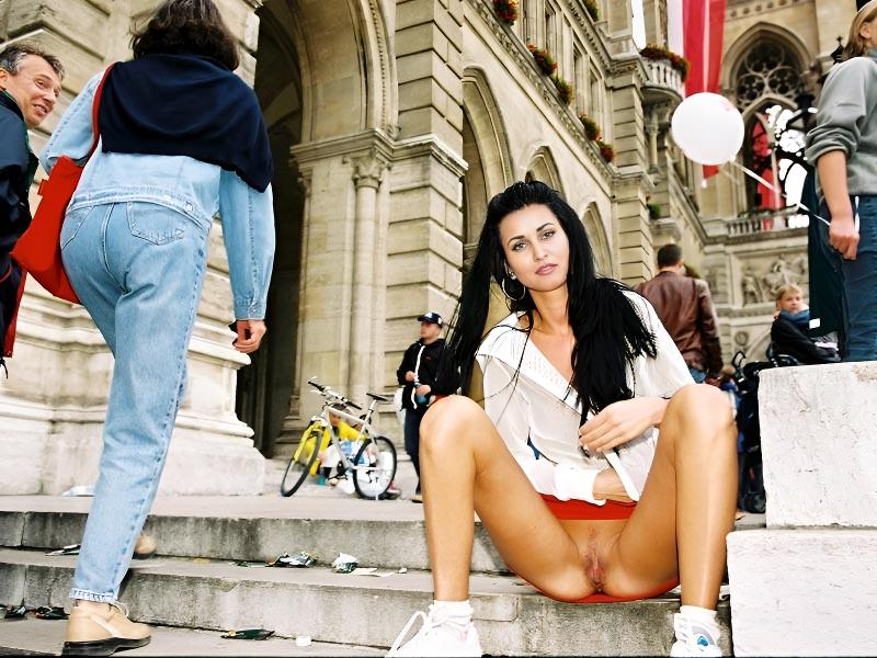 Hot public flasher exhibitionist — 18
